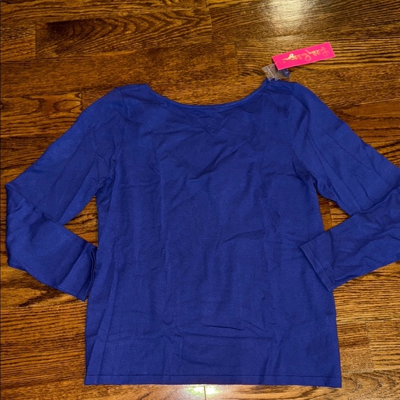 Lilly Pulitzer Lioria sweater in galaxy blue size medium NWT - Picture 3 of 8